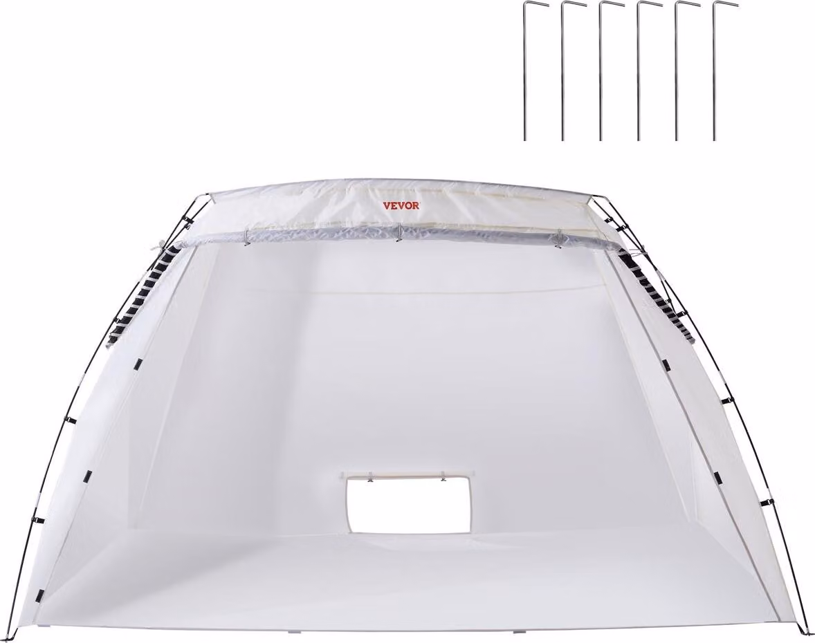 Riparo per verniciatura a spruzzo, tenda portatile per verniciatura a spruzzo 10x7x6 piedi con pavimento integrato e schermo in rete, cabina di verniciatura pieghevole pop-up per mobili, grande stazione di verniciatura fai da te per hobby