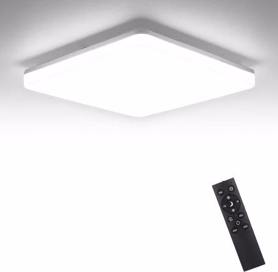 Lampada da soffitto dimmerabile 18W 1800LM, luminosità regolabile, telecomando, IP54, lampada da salotto, lampada da poltrona e da camera da letto
