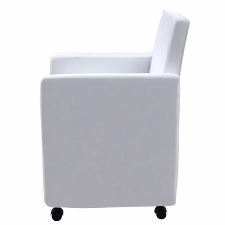 Set di 4 sedie da pranzo moderne vidaXL in similpelle bianca