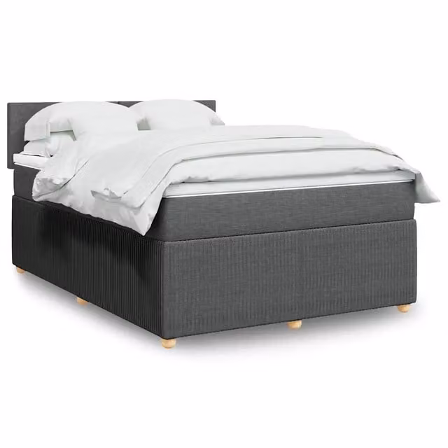 Letto Ibrido con Giroletto a Molle e Materasso vidaXL, Grigio e Bianco, L/P/H: 140 x 200 cm