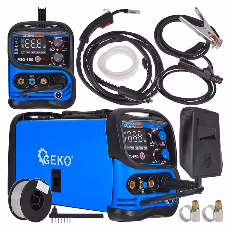 Saldatrice MIG MMA 160A - MAG a gas inerte ac230v a filo continuo 5 in 1 TIG DC Lift, Geko