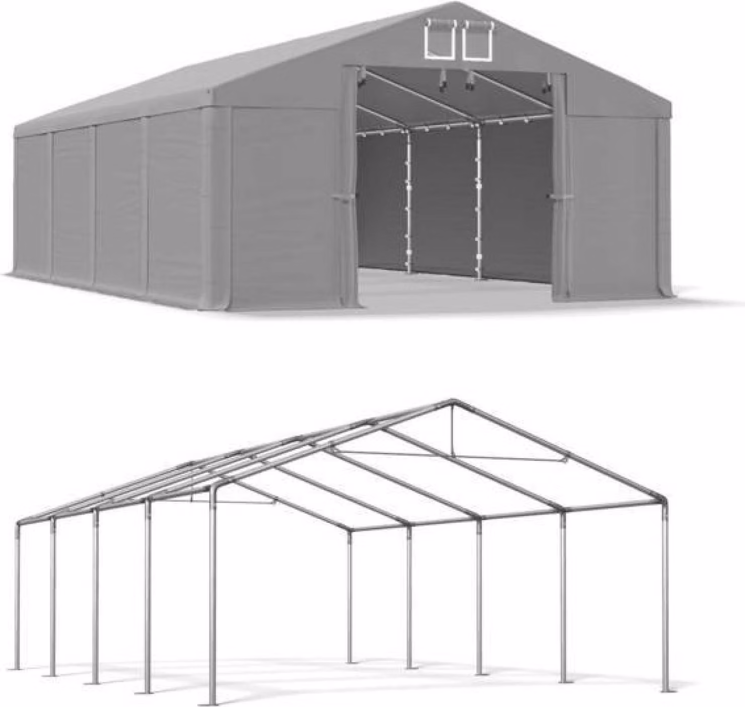 Tenda per riviste estive 6x8 Grigio SUMMER MSD