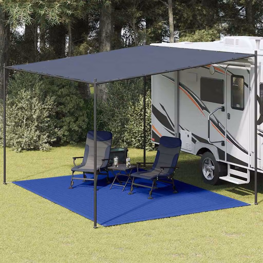 Tappeto da esterno vidaXL blu in polipropilene per giardino e terrazza L: 400 cm, P: 300 cm