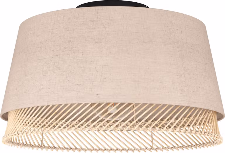 Plafoniera Vintage Tabley Acciaio Nero 1 Luce E27