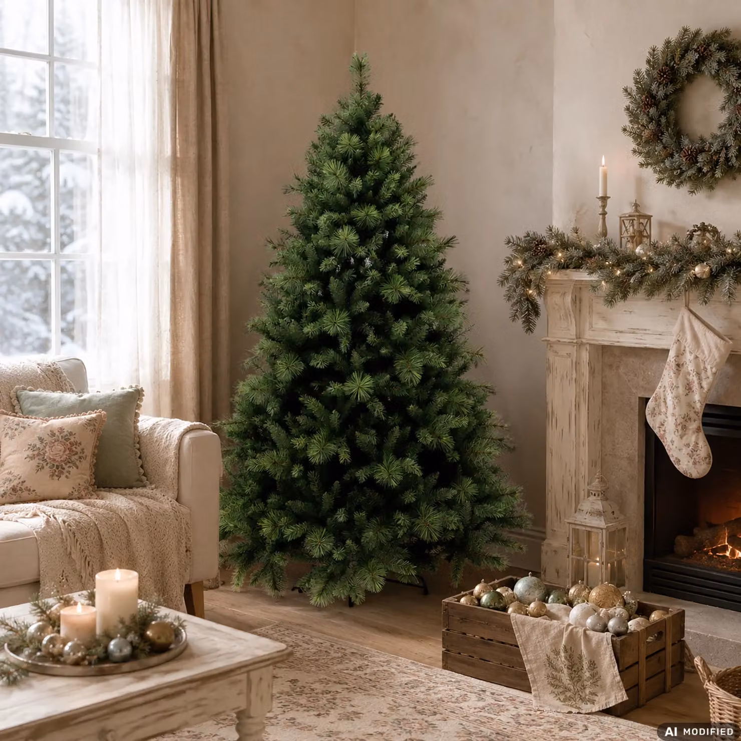 Albero di Natale Artificiale Ortles Vestiamo Casa Verde H 180 cm, Diametro alla base: 122 cm – 2
