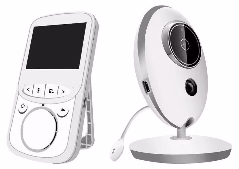 Babyphone con telecamera - Monitor per neonati - Telecamera interna - Interfono - 2,4 GHz - Batteria da 750 mAh - Sensore CMOS - Audio e video a infrarossi