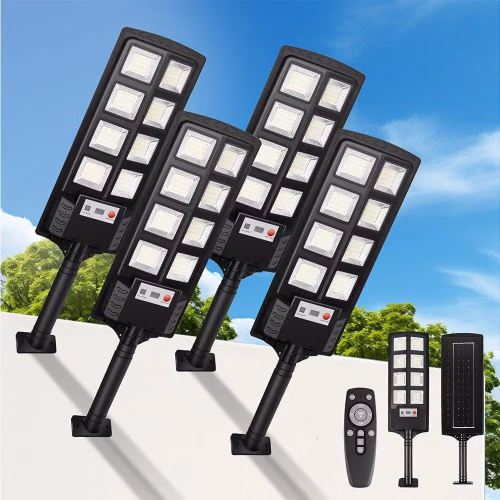 Lampioni solari, confezione da 4, grado di protezione IP66, LED, 6500K, con sensore di movimento