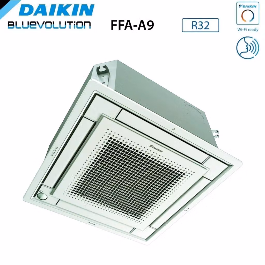 Climatizzatore Condizionatore Daikin Bluevolution Inverter Quadri Split a Cassetta FFA-A 9+9+9+9 con 4MXM68N R-32, Colore Bianco, con Griglia Inclusa e Wi-Fi Opzionale – 2