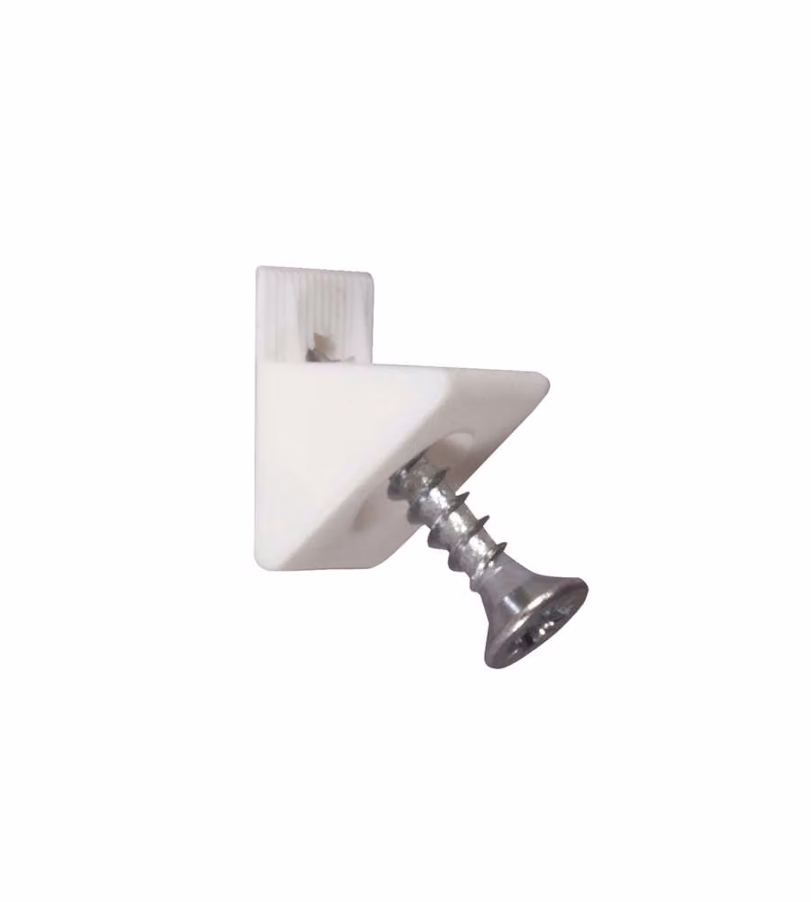 Fermaschiena con vite - bianco - 12 pz
