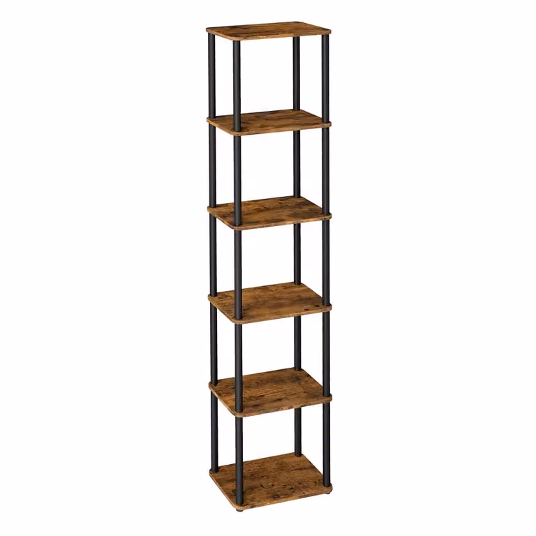 Scaffale autoportante montaggio veloce con ripiani, 6 Ripiani (38l x 173,4H cm)
