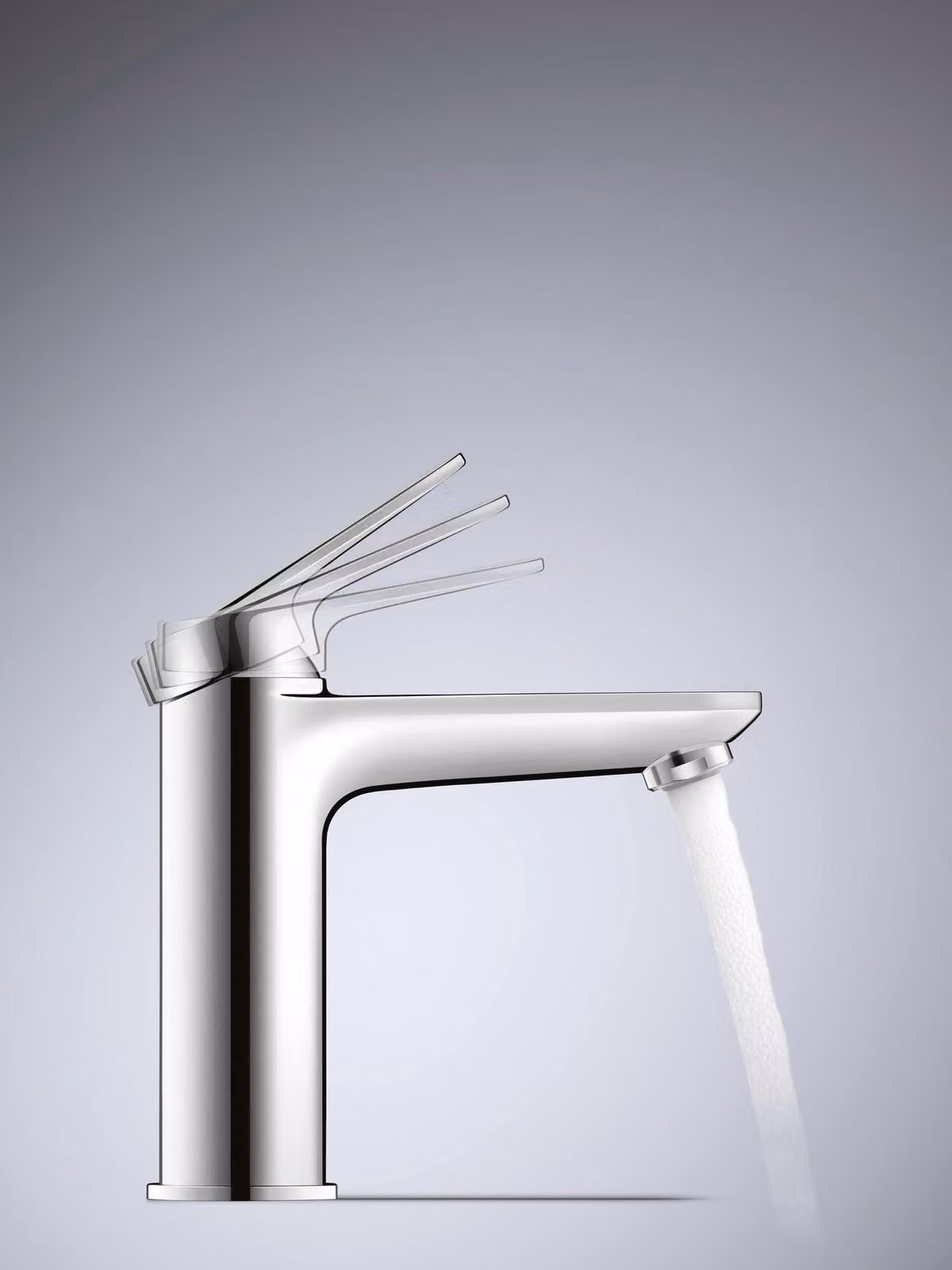 Duravit Wave Mitigeur monocommandé pour lavabo, saillie 122 mm, sans garniture découlement, WA1020002010, WA1020002010