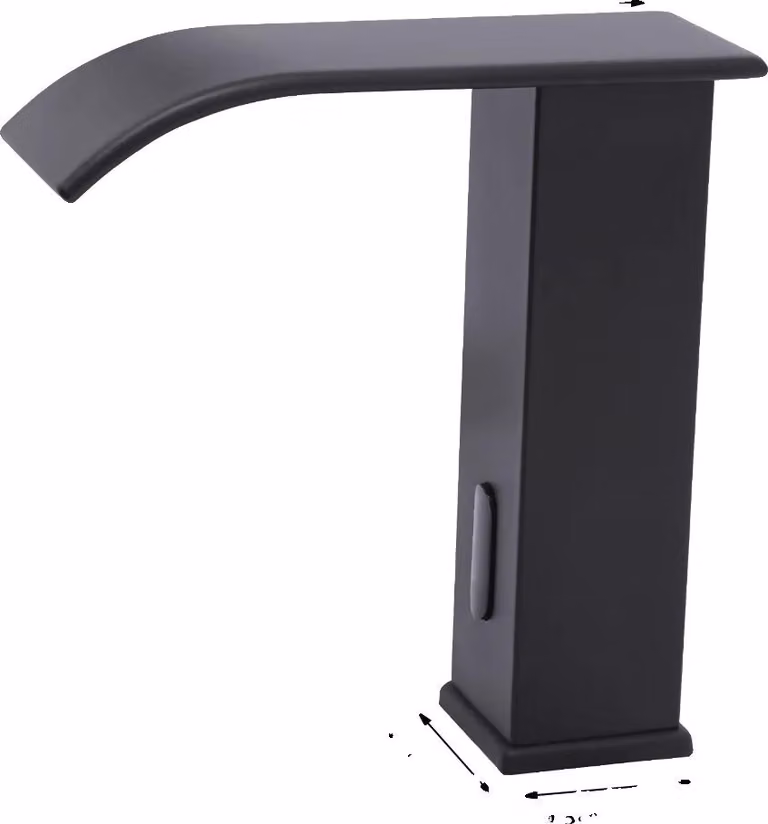 Rubinetto automatico, attivazione senza contatto, costruzione resistente, colore nero
