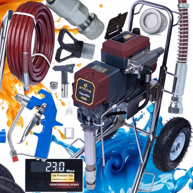 Agitatore Verniciatore Airless Zenthril Delta L Rosso per Vernici, Lacche e Smalti