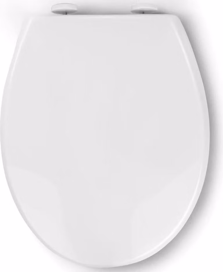 Sedile per WC - Antibatterico - Universale - 44L x 36,5B CM - Forma a O - Sgancio rapido - Bianco