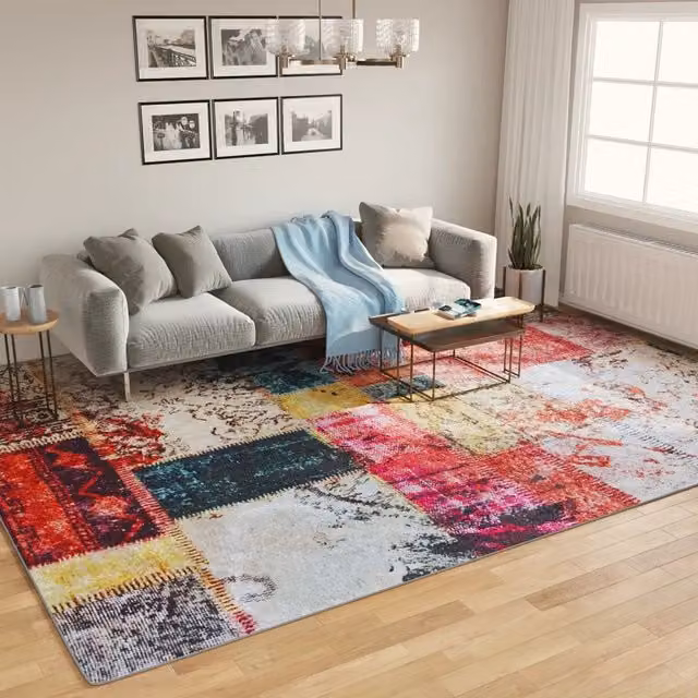 Tappeto moderno lavabile e fonoassorbente vidaXL multicolore L: 400 cm, P: 300 cm