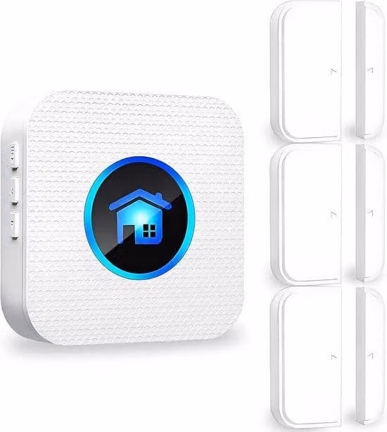 Campanello wireless a LED – Impermeabile – 300 m – 55 melodie – 5 livelli di volume – 3 sensori + 1 ricevitore – per negozi, abitazioni e uffici
