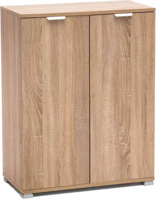 Mobiletto Basic Maury's Online in legno naturale marrone con 2 ante e 2 ripiani L/P/H: 60 x 38 x 85 cm