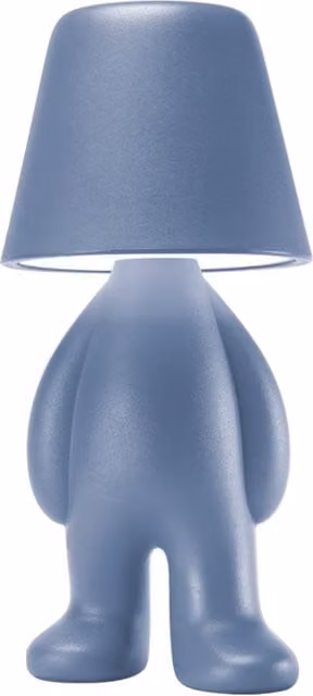 Lampada da tavolo Qeeboo Bigger Brother blu con tecnologia LED e design moderno
