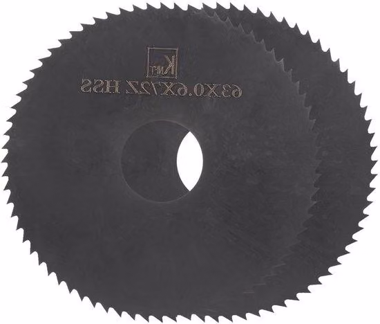 Lame per seghe circolari 63 mm x 16 mm, 72 denti, in acciaio HSS con rivestimento al nitruro, per metallo, alluminio e legno