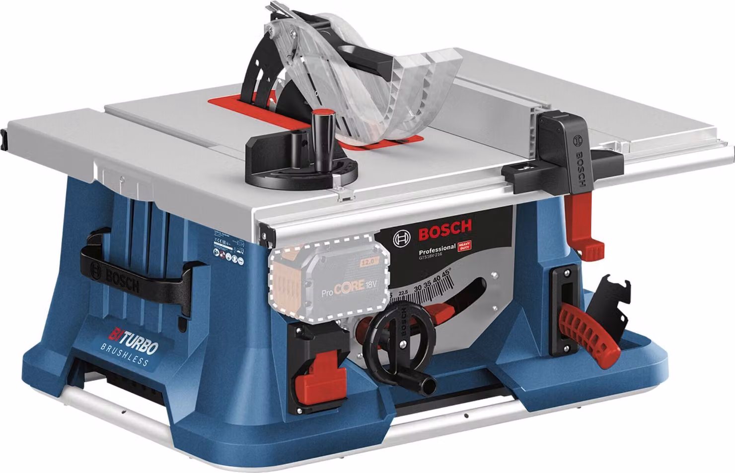 Sega da banco a batteria Bosch GTS 18V-216 Professional, Biturbo (senza batteria, senza caricabatterie)