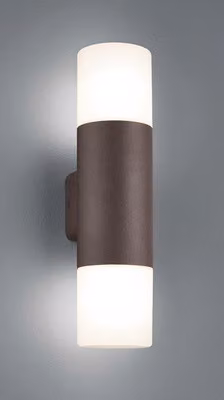 Lampada da parete per esterni HOOSIC IP44 2xE27 28 W marrone arrugginito