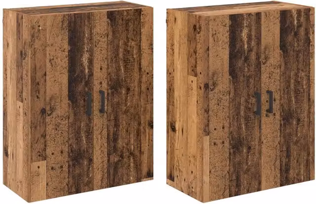 Armadietto a Muro | Mobiletto a muro 2 pz Legno vecchio 69,5 x 34 x 90 cm