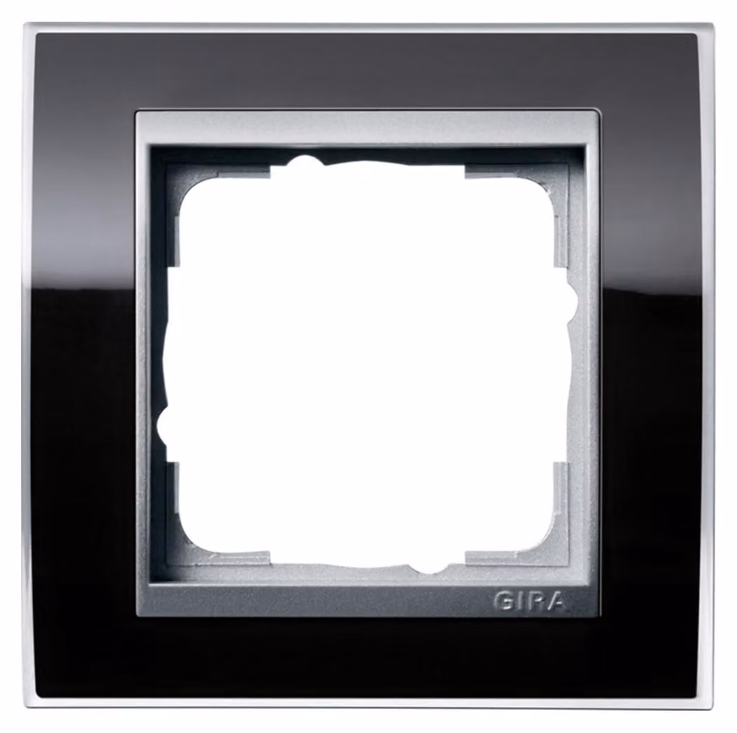 GIRA Telaio a 1 canale Event Clear, Standard 55, System 55 Black 0211736 (0211736)