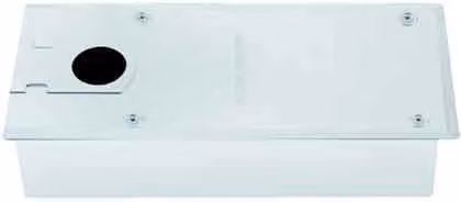 Chiudiporta a pavimento Assa Abloy DC477 con fermo a 90 gradi in ghisa color argento