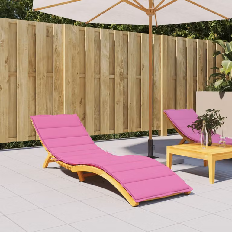Cuscino per lettino vidaXL rosa in tessuto Oxford traspirante e idrorepellente con imbottitura in schiuma e lacci di fissaggio L/P: 200 x 200 cm