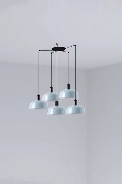 TATAWIN M metallo 5L Lampada a sospensione blu grigiastro