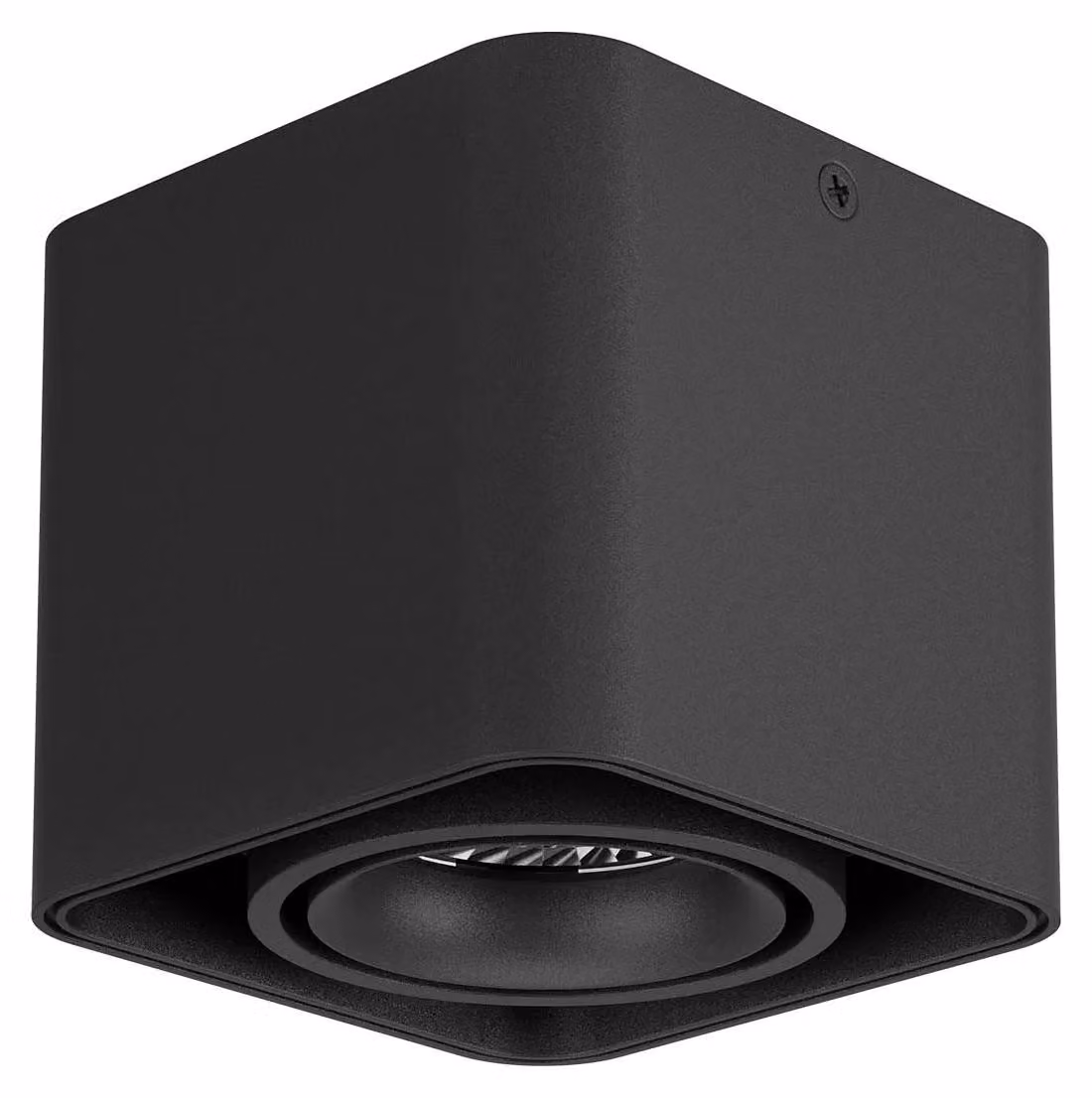 XKUBO SURF. Lampada a LED, potenza 10W, tensione 220-240V AC, indice di resa cromatica (CRI) 90, angolo di emissione 36 gradi, colore nero (SBK), temperatura di colore 3000K