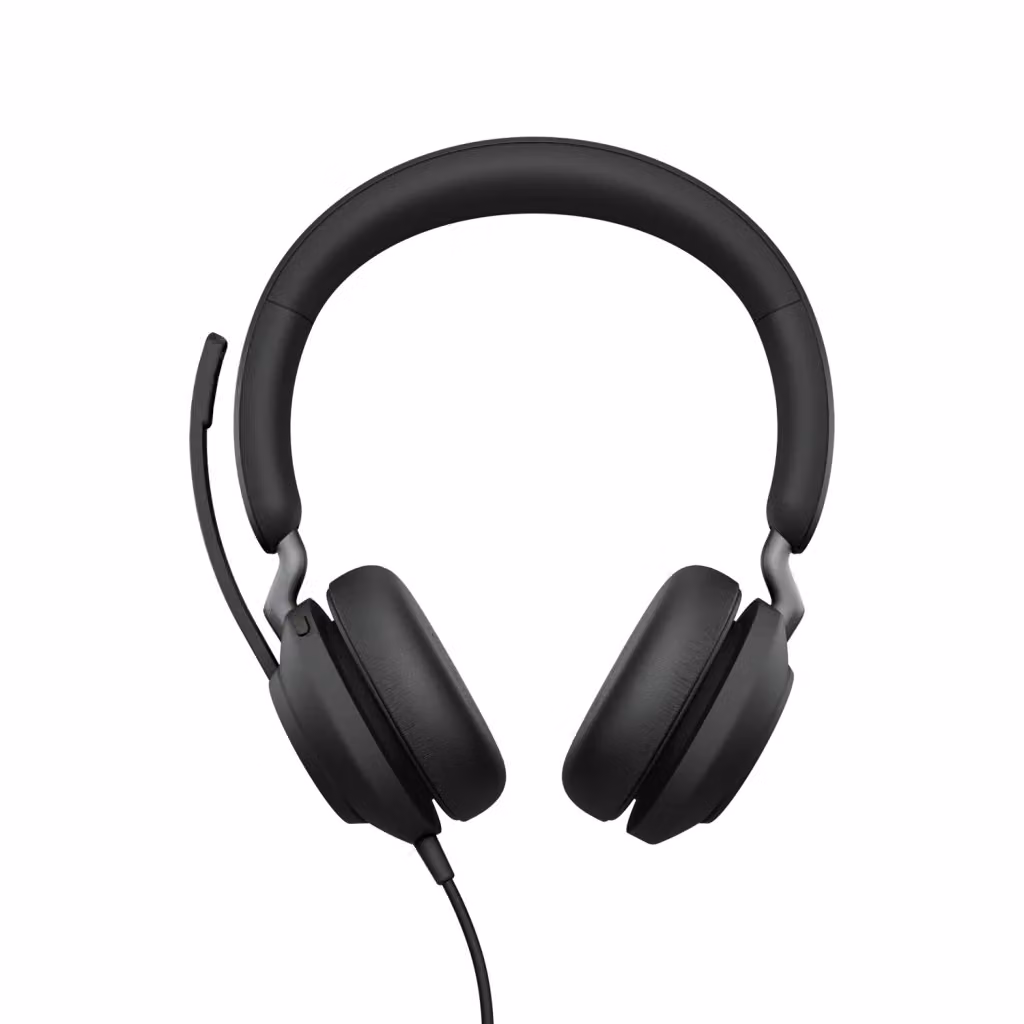 Auricolare cablato a padiglione Jabra Evolve2 40 SE per ufficio, USB Type-C e USB Type-A, Nero – 2
