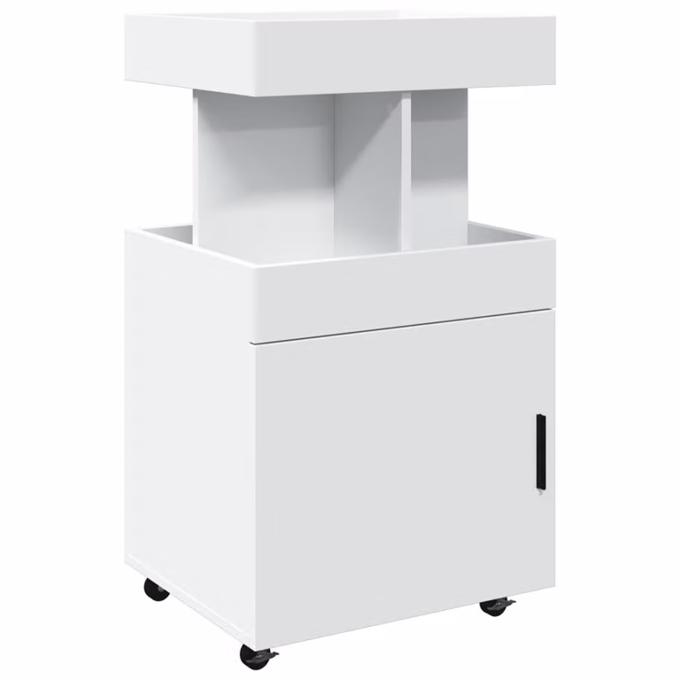 Carrello bar bianco 50x41x89 cm in legno