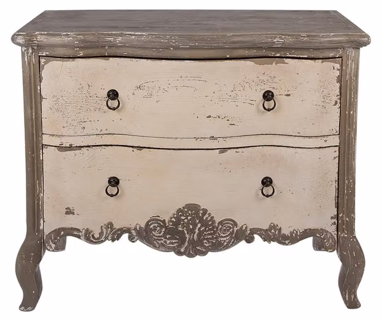 Clayre & Eef Credenza 95x40x82 cm Grau Beige Holz