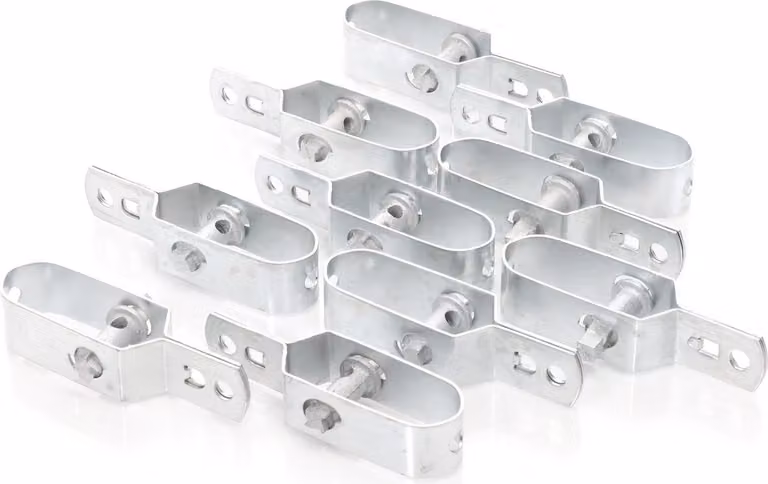 Tendifilo Toboli zincato set da 10, tendifilo per recinzioni di gioco, recinzioni in rete metallica, recinzioni da giardino contro la selvaggina e per proteggere piante e aiuole