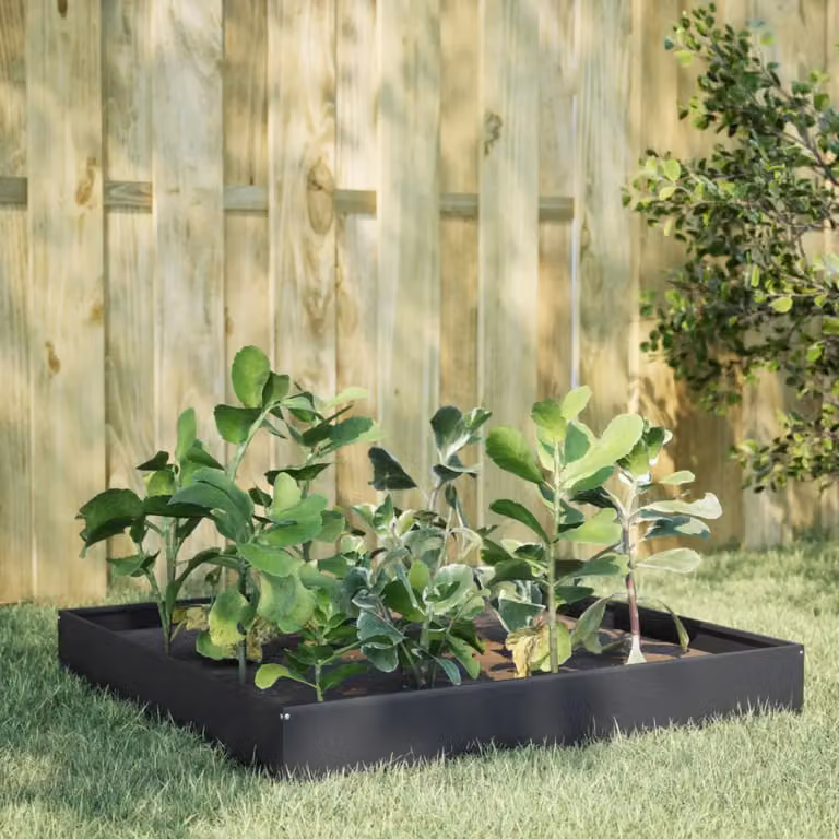 Fioriera Rialzata da Giardino vidaXL in Acciaio Antracite L/P/H: 100 x 100 x 26 cm