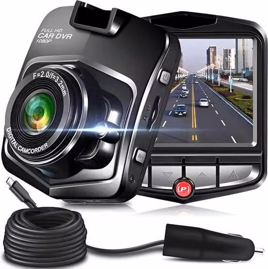 Telecamera per auto - 1080p - Miniaturizzata - Visione notturna - Registrazione in loop - Design compatto