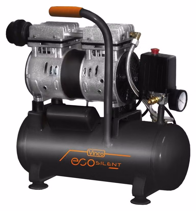 Compressore, modello 82440, capacità 8 litri; silenziatore, modello 60702