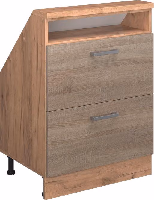 Mobile cucina sottotetto Vicco R-Line Sonoma 60 cm con 2 cassetti, Model 58232