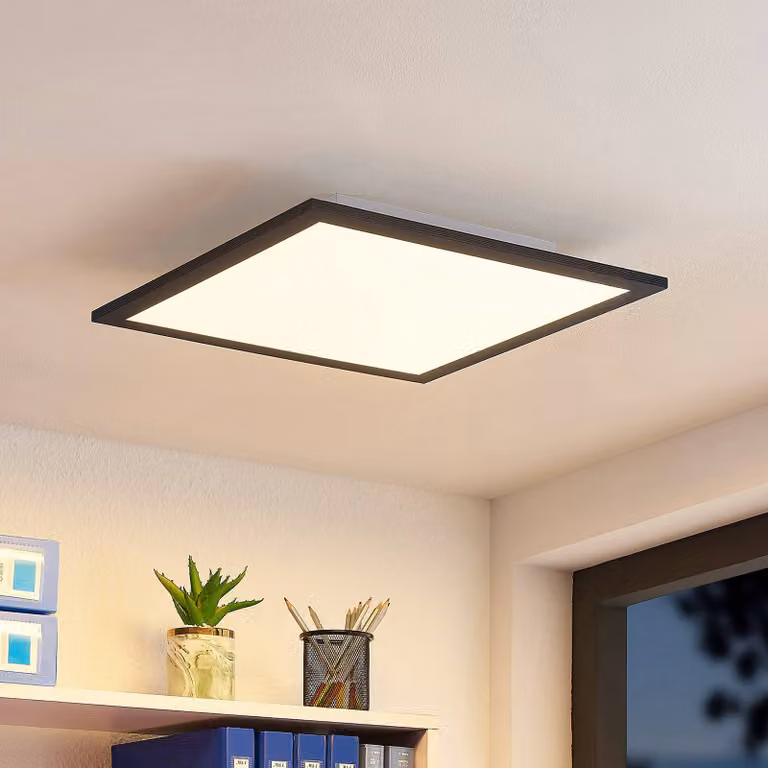 Pannello LED Lindby Nelios, 40 x cm, CCT, nero, metallo Nelios Lindby, dimmerabile, Nero, Cucina, Alluminio, Moderno, Pannello LED