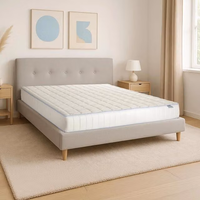 Materasso ortopedico in memory foam Farmarelax, imbottitura in fibra ipoallergenica e traspirante, colore bianco, L/P/H: 190 x 80 x 20 cm – 1