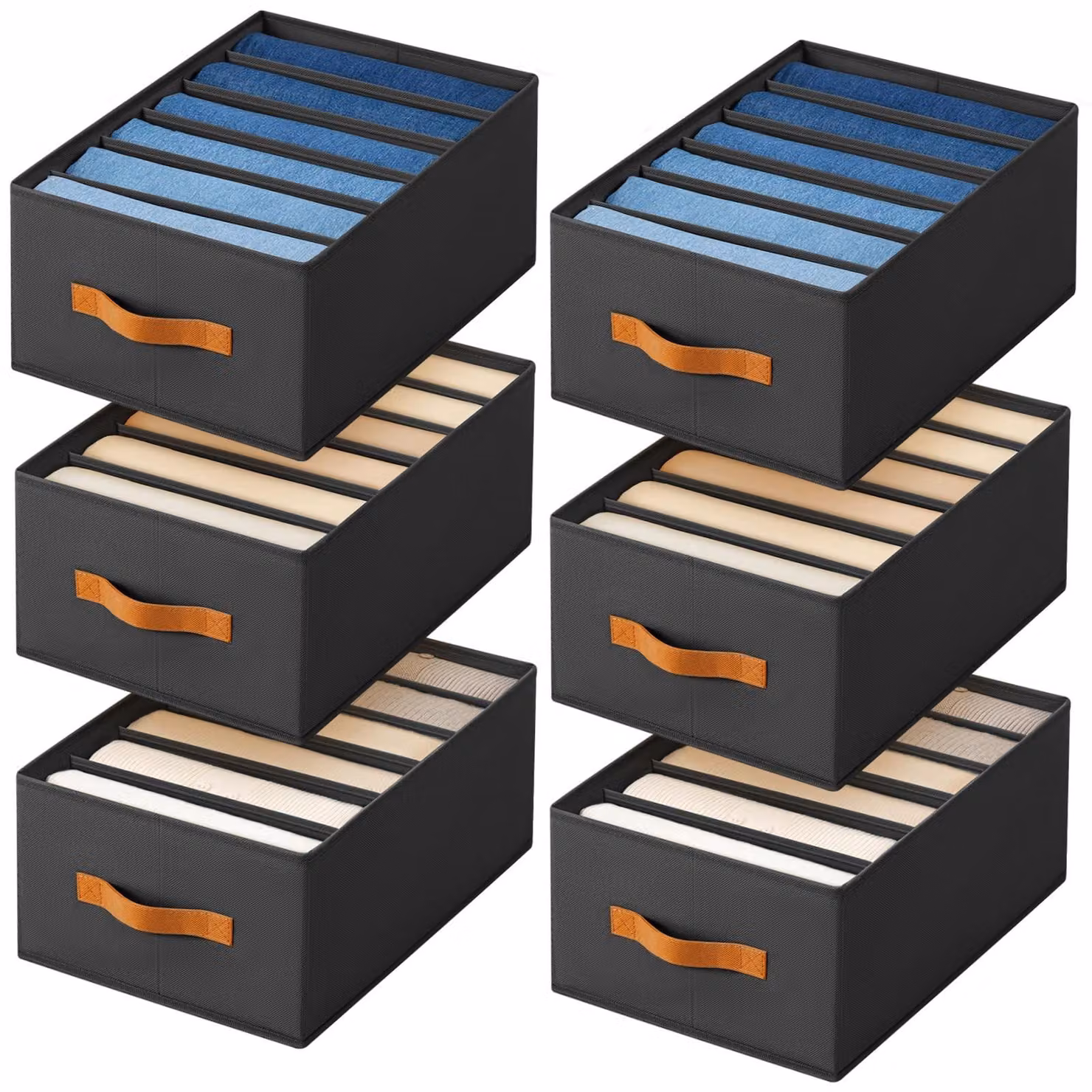 Organizzatore per abiti - Set di 4 contenitori per riporre i vestiti