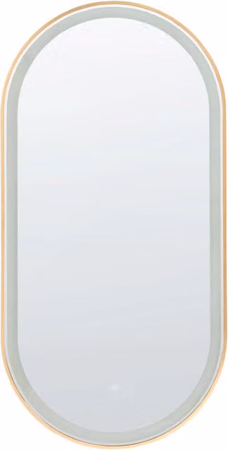 Specchio da parete ovale BELIANI con LED e touch switch, disponibile in argento o oro, L: 120 cm, H: 60 cm