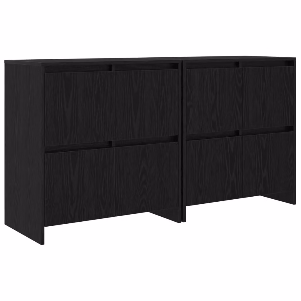 Set di 2 Sideboard moderni vidaXL in rovere nero L/P/H: 70 x 41 x 75 cm – 2