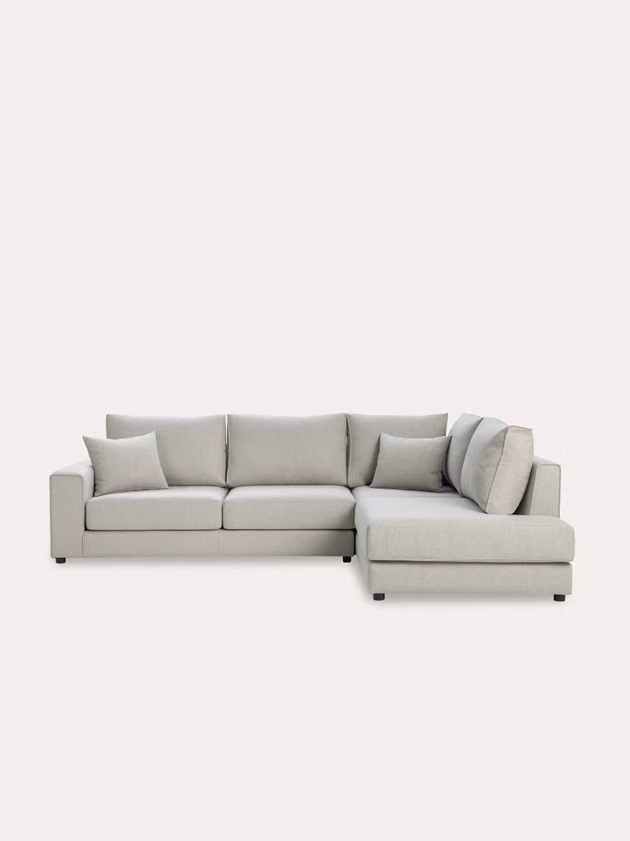 Divano angolare Orson Kenay Home colore perla con seduta destra e cuscini inclusi – 2