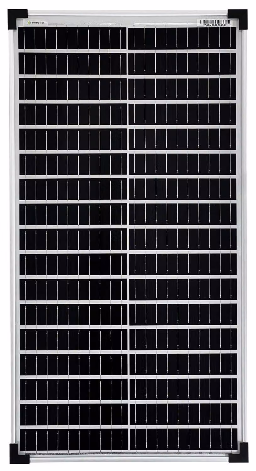 Kit pannello solare da 50 Watt mon cristallino - Regolatore di carica da 12 Volt - 5 metri di cavo - Sistema di alimentazione autonomo