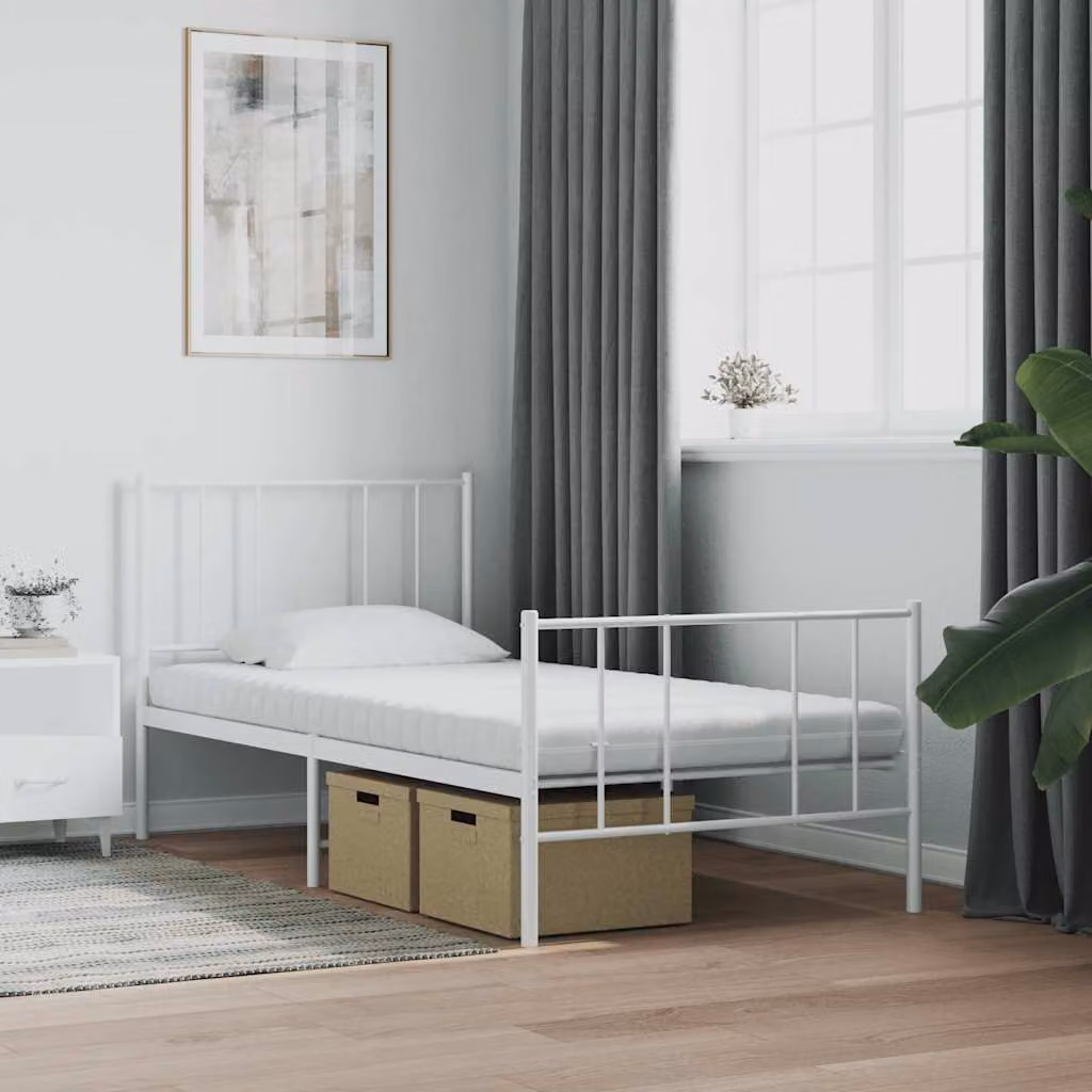 vidaXL Materasso in Schiuma Bianco 100x220 cm 7 Zone Durezza 20 ILD