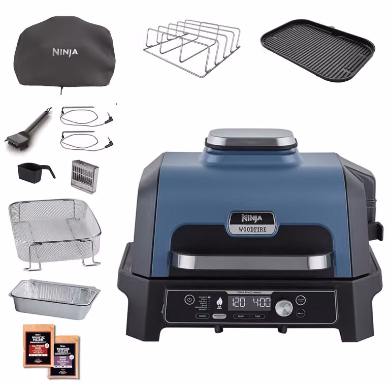 Set Ninja Woodfire Pro Connect XL Grill Elettrico Affumicatore 7 in 1