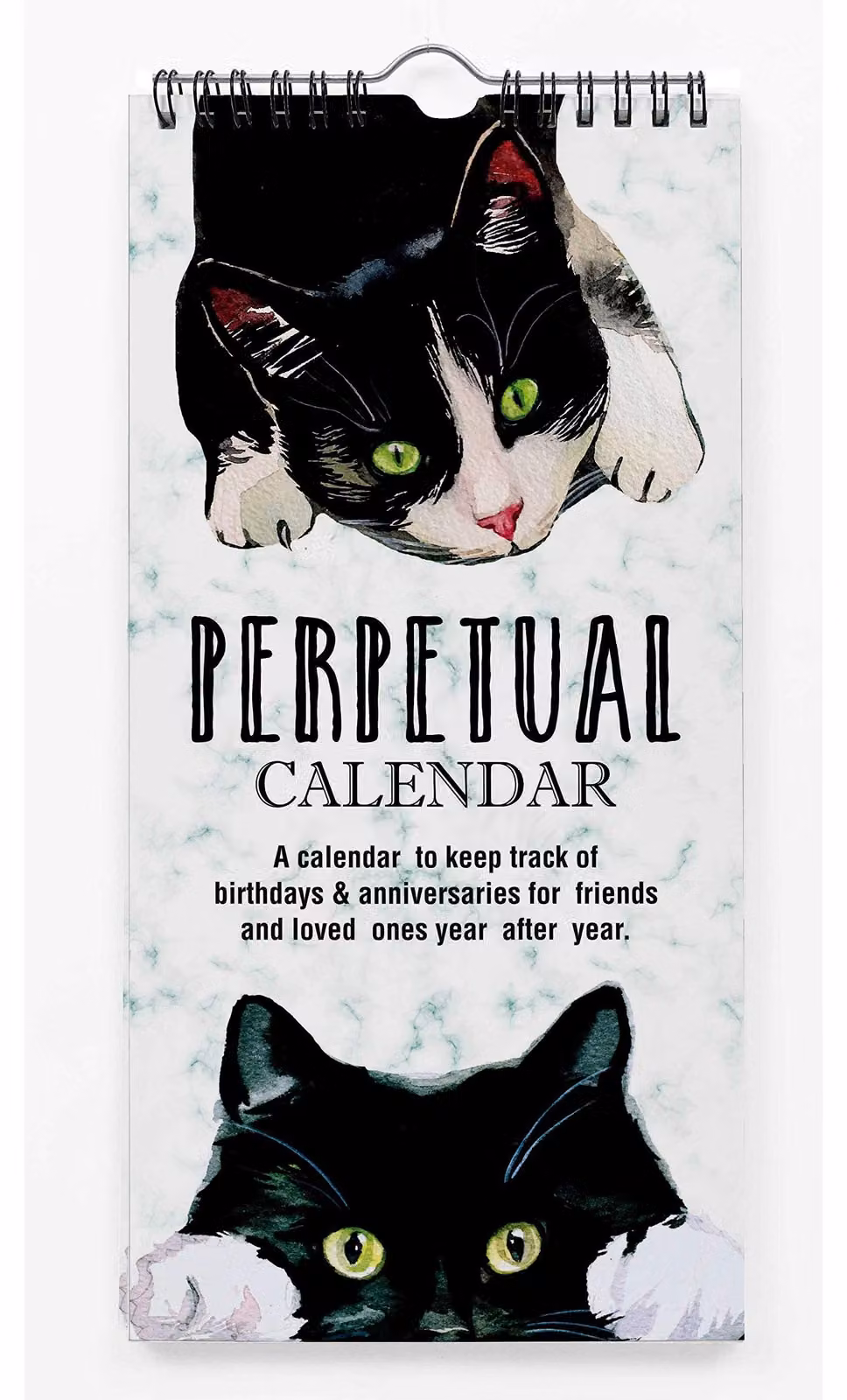 Calendario perpetuo - Animali primaverili - 11 x 5,4 pollici