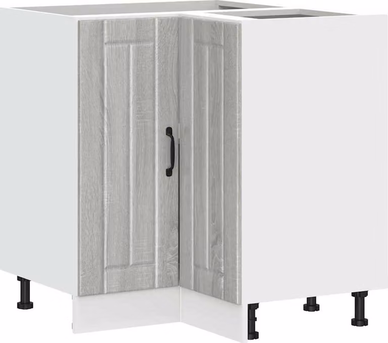 Mobile Base ad Angolo Cucina Lucca Grigio Sonoma in Truciolato